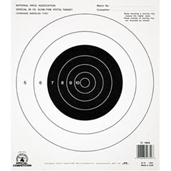 Champion NRA B-3 50 foot Timed and Rapid Fire Target Tagboard 12 Pack ...